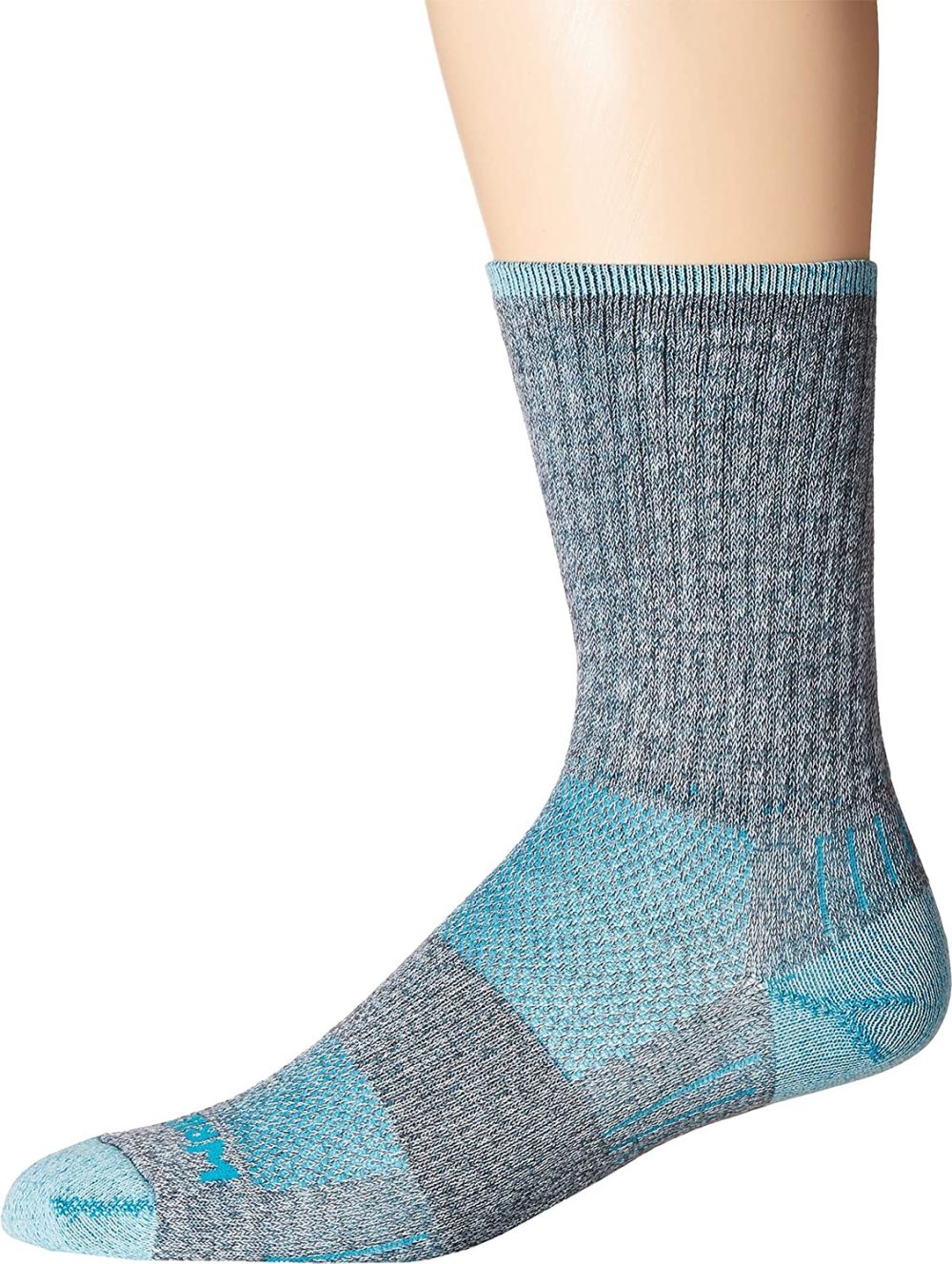 Ash/Orange Medium Wrightsock Mens Escape Quarter Single Pair Socks Ash/Orange Medium Wrightsock Mens Escape Quarter Single Pair Socks